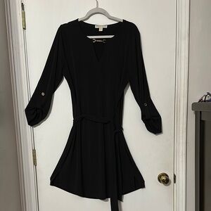 Michael Kors Black Fit and Flare Cocktail Dress